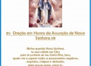 Oração de proteção para Agosto:
			Oração em honra a Nossa Senhora da Assunção
