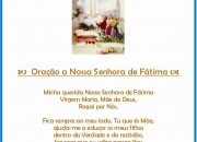 Oração de proteção para Maio - Nossa Senhora de Fátima